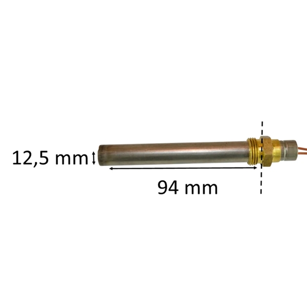 "Igniter with thread for pellet stove: 12,5 mm x 94 mm x 250 Watt 3/8 thread""